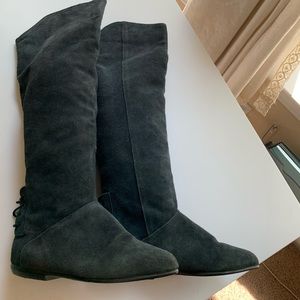 Julian Gold 8.5 knee high grey suede leather boots